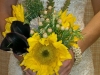 Liz bouquet of gorgeous sunflowers, herbs, berries and calla lilies