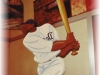 Hand carved life like portrait of the Dodgers at Ebbets Field